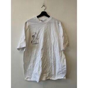 Vintage Sagittarius Zodiac Shirt Mens Large White Hanes Astrology Tee 90s